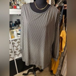 Max Studio Printed Blouse Long Sleeves
